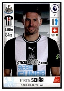 Sticker Fabian Schär - Premier League Inglese 2019-2020 - Panini