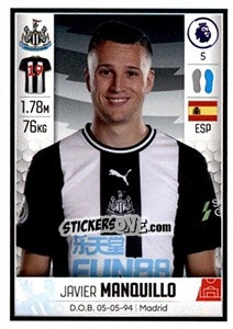 Figurina Javier Manquillo - Premier League Inglese 2019-2020 - Panini