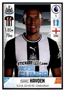 Sticker Isaac Hayden - Premier League Inglese 2019-2020 n. 419 - Panini