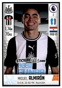 Sticker Miguel Almirón - Premier League Inglese 2019-2020 n. 424 - Panini