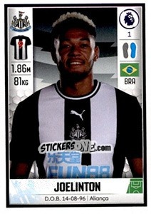Sticker Joelinton - Premier League Inglese 2019-2020 n. 425 - Panini