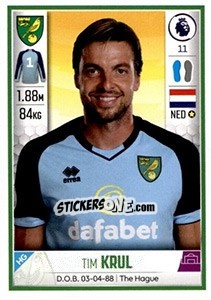 Sticker Tim Krul - Premier League Inglese 2019-2020 n. 435 - Panini