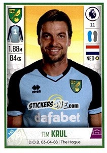 Figurina Tim Krul - Premier League Inglese 2019-2020 - Panini