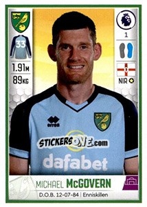 Sticker Michael McGovern - Premier League Inglese 2019-2020 n. 436 - Panini