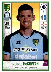 Figurina Michael McGovern - Premier League Inglese 2019-2020 - Panini