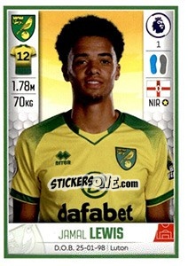 Sticker Jamal Lewis - Premier League Inglese 2019-2020 n. 442 - Panini