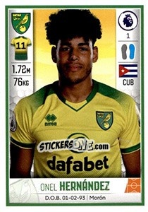 Figurina Onel Hernández - Premier League Inglese 2019-2020 - Panini