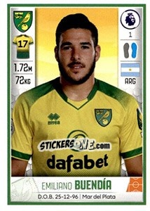 Figurina Emiliano Buendía - Premier League Inglese 2019-2020 - Panini