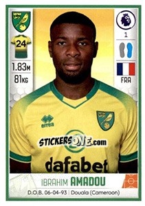 Sticker Ibrahim Amadou - Premier League Inglese 2019-2020 n. 452 - Panini