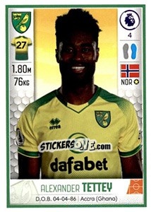 Sticker Alexander Tettey - Premier League Inglese 2019-2020 n. 453 - Panini