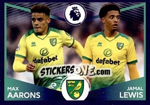 Sticker Max Aarons / Jamal Lewis (Power Pair) - Premier League Inglese 2019-2020 n. 461 - Panini