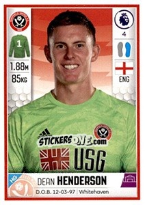 Sticker Dean Henderson - Premier League Inglese 2019-2020 n. 464 - Panini