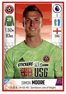 Figurina Simon Moore - Premier League Inglese 2019-2020 - Panini