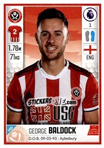 Sticker George Baldock - Premier League Inglese 2019-2020 n. 466 - Panini