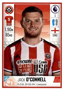 Figurina Jack O'Connell - Premier League Inglese 2019-2020 - Panini