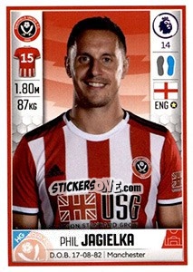 Figurina Phil Jagielka - Premier League Inglese 2019-2020 - Panini