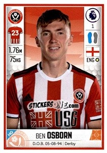 Figurina Ben Osborn - Premier League Inglese 2019-2020 - Panini