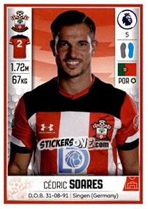 Sticker Cédric Soares - Premier League Inglese 2019-2020 - Panini