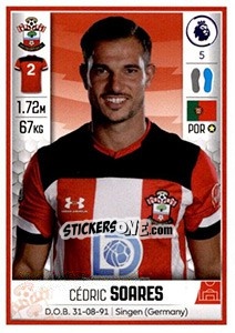Sticker Cédric Soares - Premier League Inglese 2019-2020 n. 495 - Panini