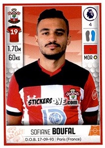 Sticker Sofiane Boufal - Premier League Inglese 2019-2020 n. 507 - Panini