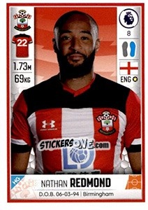 Sticker Nathan Redmond - Premier League Inglese 2019-2020 n. 508 - Panini