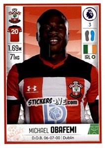 Cromo Michael Obafemi - Premier League Inglese 2019-2020 n. 513 - Panini