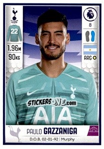 Sticker Paulo Gazzaniga - Premier League Inglese 2019-2020 n. 523 - Panini