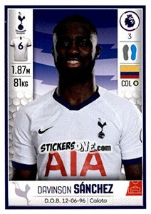 Sticker Davinson Sánchez - Premier League Inglese 2019-2020 n. 527 - Panini