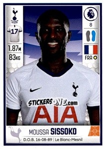 Figurina Moussa Sissoko - Premier League Inglese 2019-2020 - Panini