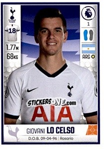 Sticker Giovani Lo Celso - Premier League Inglese 2019-2020 n. 536 - Panini
