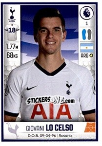 Figurina Giovani Lo Celso - Premier League Inglese 2019-2020 - Panini