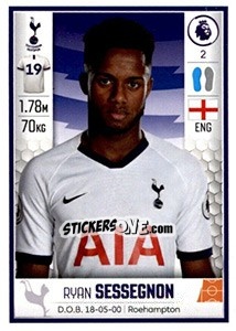 Cromo Ryan Sessegnon - Premier League Inglese 2019-2020 - Panini