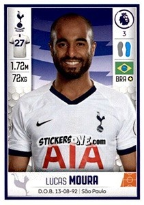 Sticker Lucas Moura - Premier League Inglese 2019-2020 n. 540 - Panini