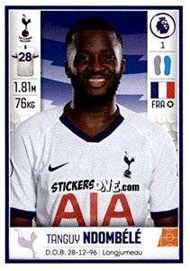 Sticker Tanguy Ndombélé - Premier League Inglese 2019-2020 n. 541 - Panini