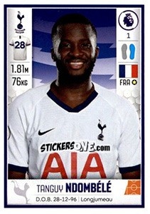 Cromo Tanguy Ndombélé - Premier League Inglese 2019-2020 - Panini