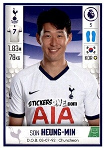Sticker Son Heung-Min - Premier League Inglese 2019-2020 - Panini