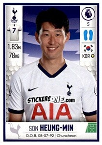 Sticker Son Heung-Min - Premier League Inglese 2019-2020 n. 542 - Panini