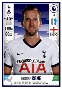 Figurina Harry Kane - Premier League Inglese 2019-2020 - Panini