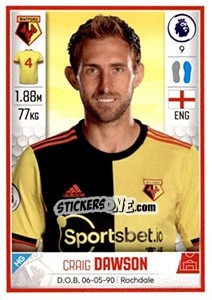 Sticker Craig Dawson - Premier League Inglese 2019-2020 n. 554 - Panini