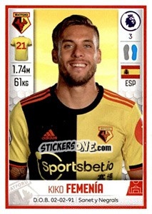 Sticker Kiko Femenía - Premier League Inglese 2019-2020 - Panini