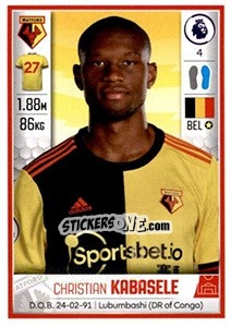 Cromo Christian Kabasele - Premier League Inglese 2019-2020 - Panini