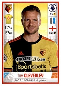 Figurina Tom Cleverley - Premier League Inglese 2019-2020 - Panini