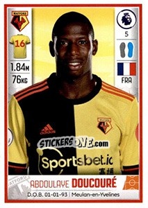 Sticker Abdoulaye Doucouré - Premier League Inglese 2019-2020 - Panini