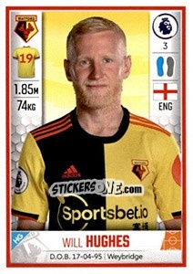 Cromo Will Hughes - Premier League Inglese 2019-2020 - Panini