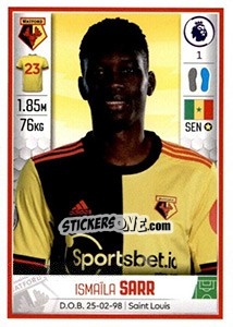 Figurina Ismaïla Sarr - Premier League Inglese 2019-2020 - Panini