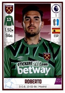 Sticker Roberto - Premier League Inglese 2019-2020 n. 581 - Panini