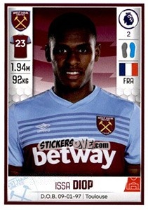 Sticker Issa Diop - Premier League Inglese 2019-2020 n. 587 - Panini