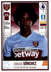 Sticker Carlos Sánchez - Premier League Inglese 2019-2020 n. 593 - Panini