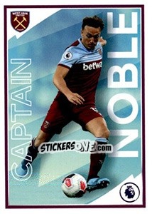 Sticker Mark Noble (Captain) - Premier League Inglese 2019-2020 n. 604 - Panini