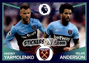 Figurina Andriy Yarmolenko / Felipe Anderson (Power Pair) - Premier League Inglese 2019-2020 - Panini